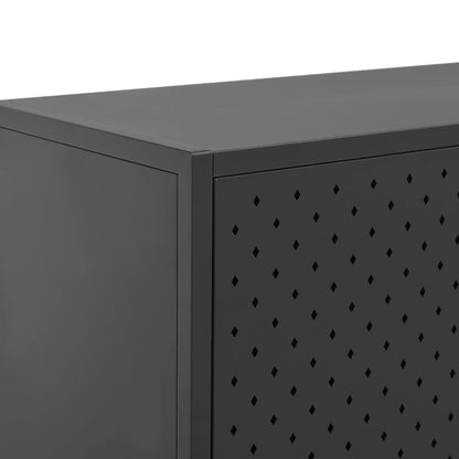 Credenza Alta Antracite 80x35x135 cm in Acciaio | homemem39