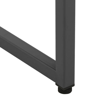 Credenza Alta Antracite 80x35x135 cm Acciaio e Vetro Temperato | homemem39