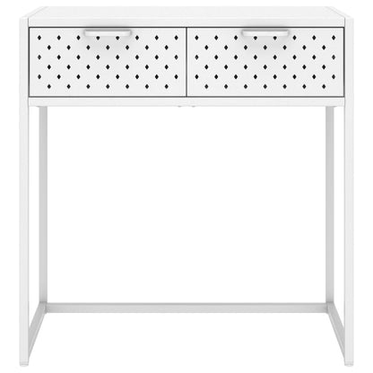 Tavolo Consolle Bianco 72x35x75 cm in Acciaio | homemem39