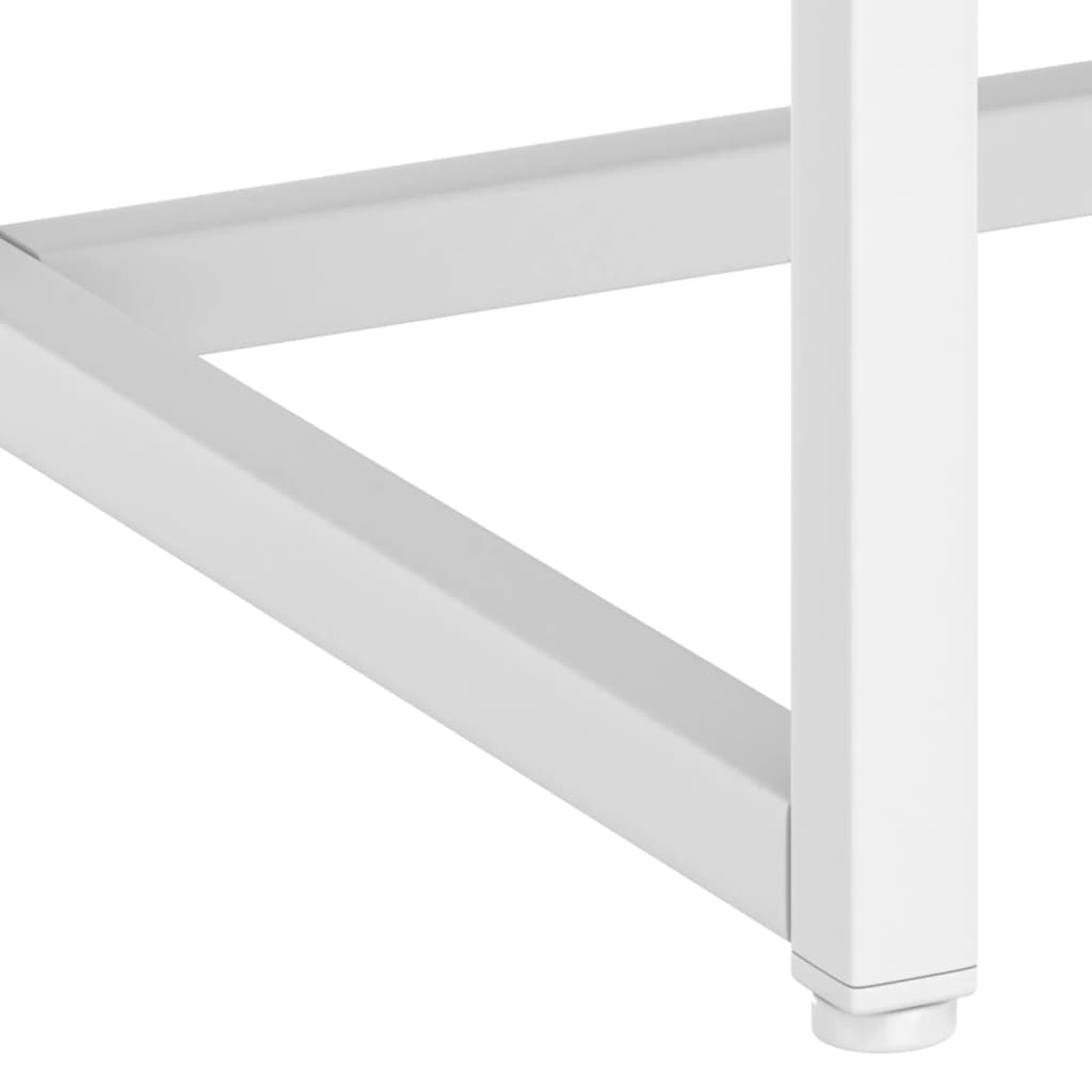 Tavolo Consolle Bianco 72x35x75 cm in Acciaio | homemem39