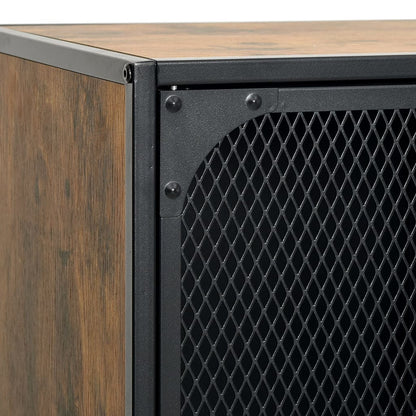 Armadietto Marrone Rustico 72x36x82 cm in Metallo e MDF | homemem39