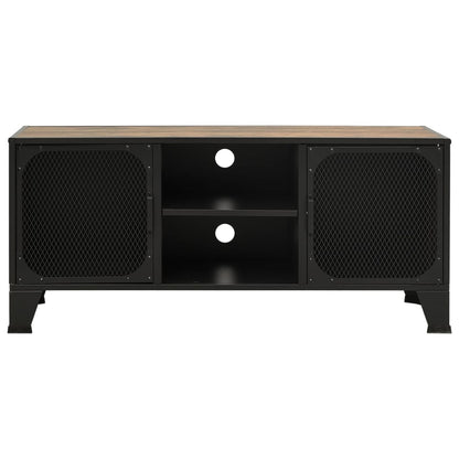 Mobile Porta TV Marrone Rustico 105x36x47 cm in Metallo e MDF - homemem39