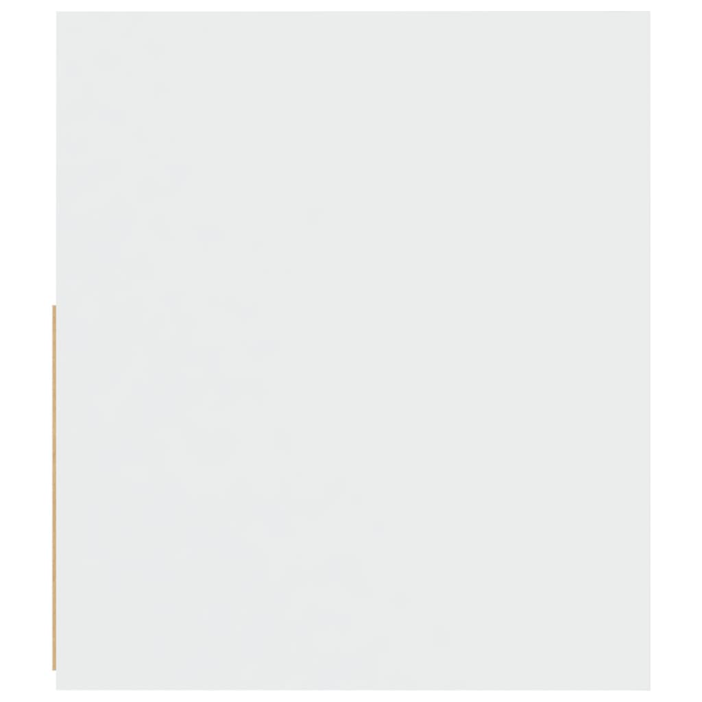 Comodini 2 pz con LED Bianchi 60x35x40 cm - homemem39