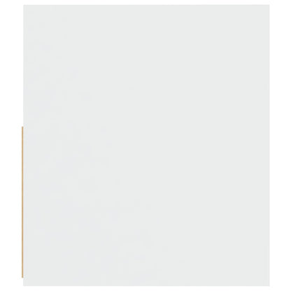 Comodini 2 pz con LED Bianchi 60x35x40 cm - homemem39