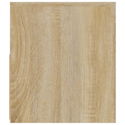 Comodini 2 pz con Luci LED Rovere Sonoma 60x35x40 cm