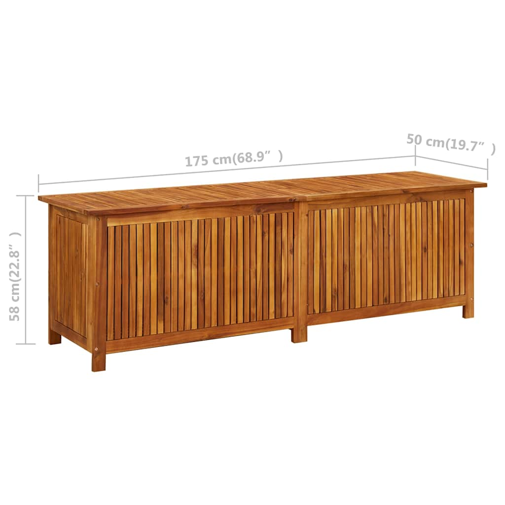 Contenitore da Giardino 175x50x58cm in Legno Massello di Acacia - homemem39