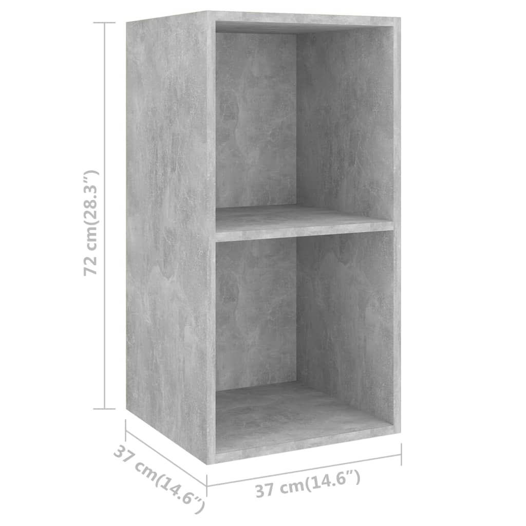 Set Porta TV 3 pz Grigio Cemento in Truciolato - homemem39