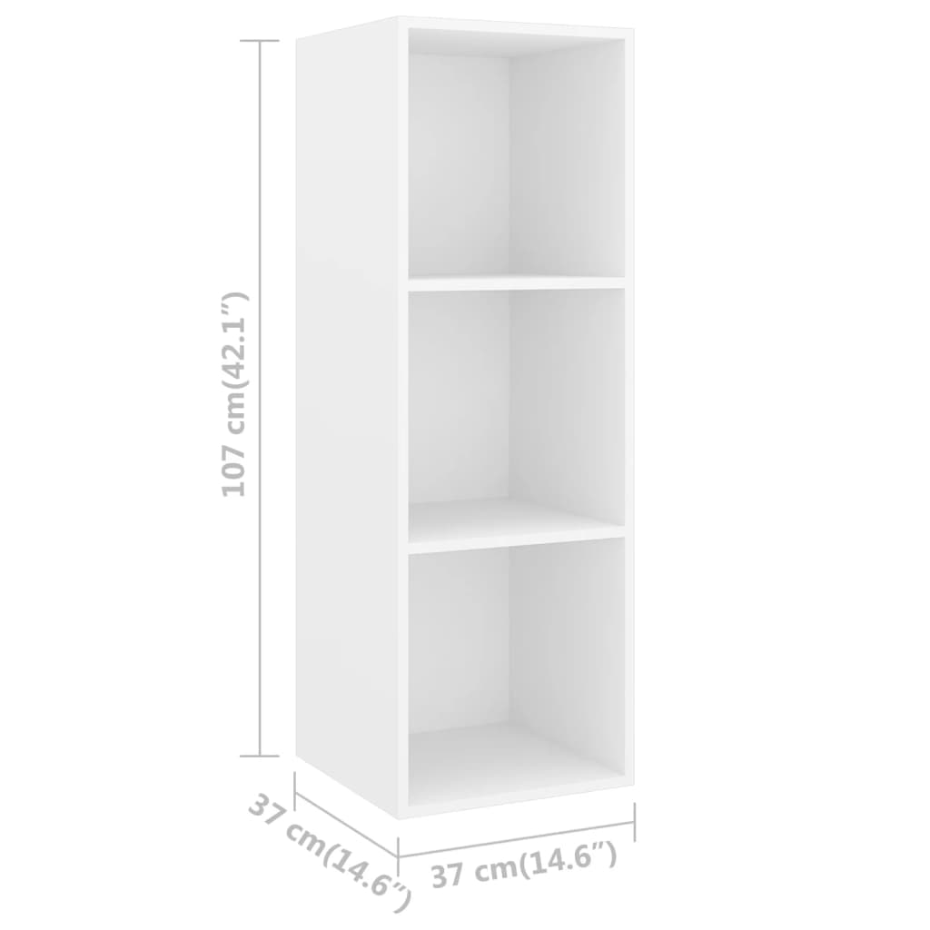 Set Mobile TV 3 pz Bianco in Truciolato - homemem39