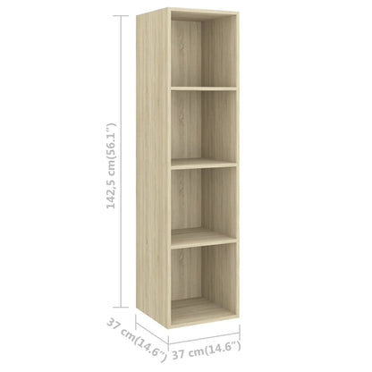 Set Porta TV 3 pz Rovere Sonoma in Truciolato - homemem39
