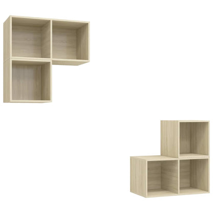 Set Porta TV 4 pz Rovere Sonoma in Truciolato - homemem39