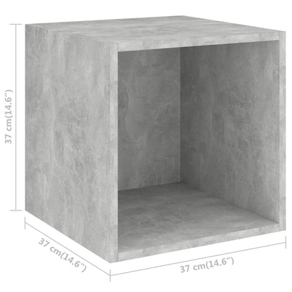 Set Porta TV 4 pz Grigio Cemento in Truciolato - homemem39