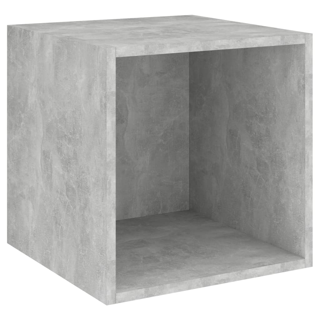 Set Porta TV 4 pz Grigio Cemento in Truciolato - homemem39