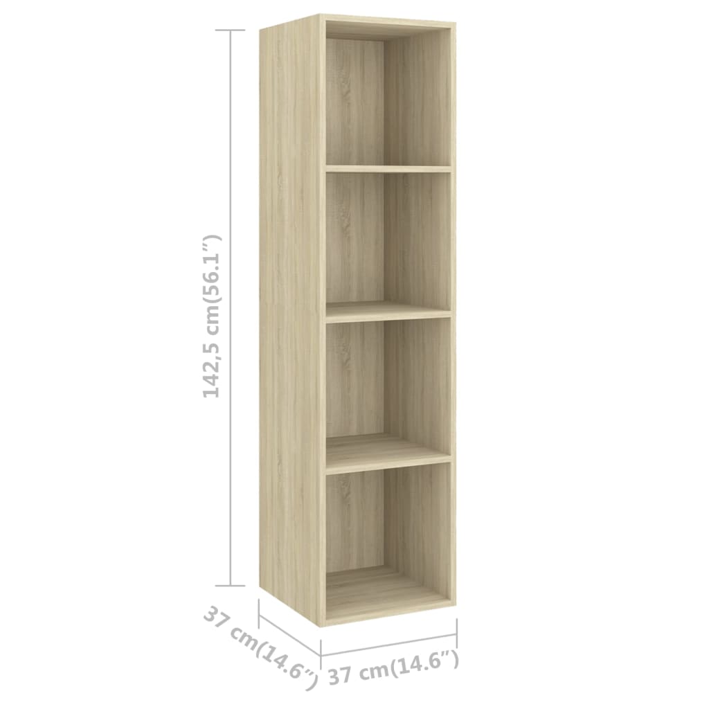 Set Porta TV 2 pz Rovere Sonoma in Truciolato - homemem39