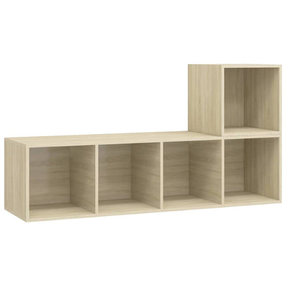 Set Porta TV 2 pz Rovere Sonoma in Truciolato - homemem39