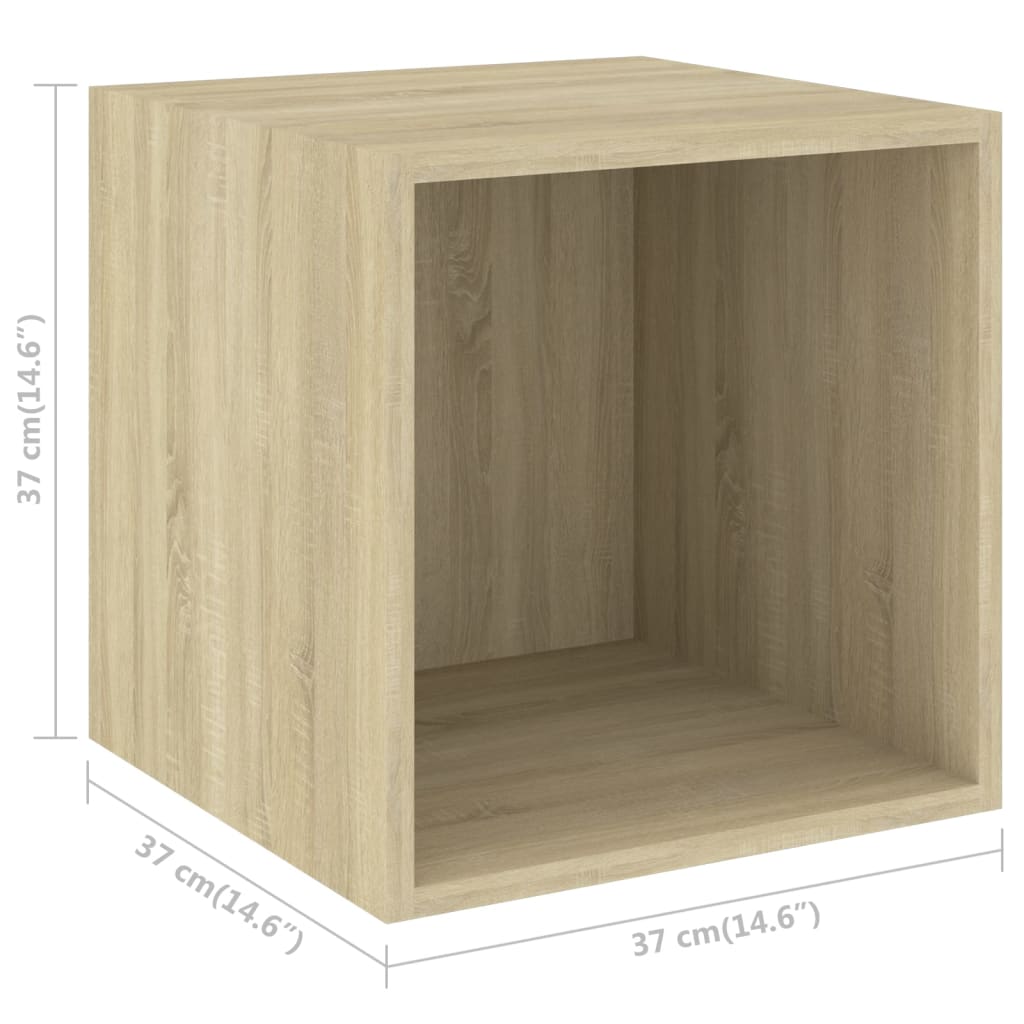 Set Porta TV 2 pz Rovere Sonoma in Truciolato - homemem39