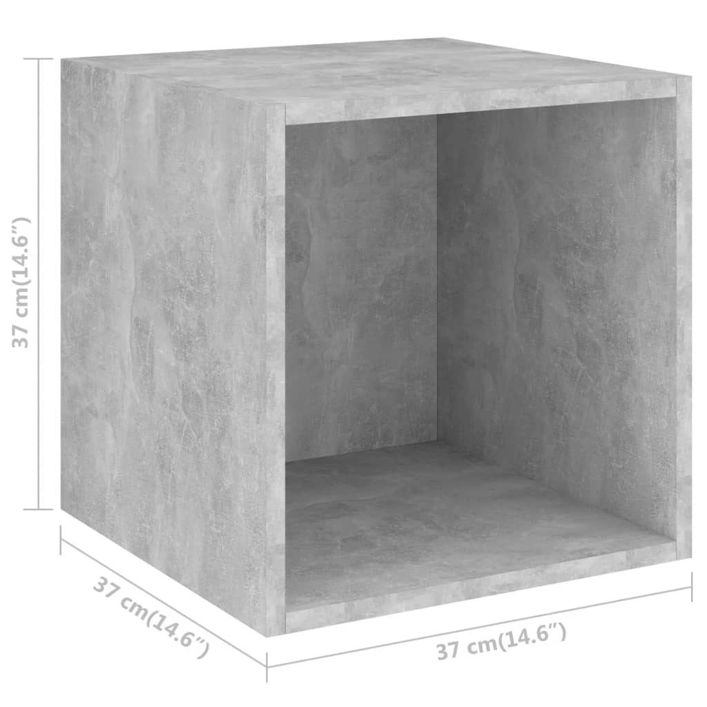 Set Porta TV 2 pz Grigio Cemento in Truciolato - homemem39