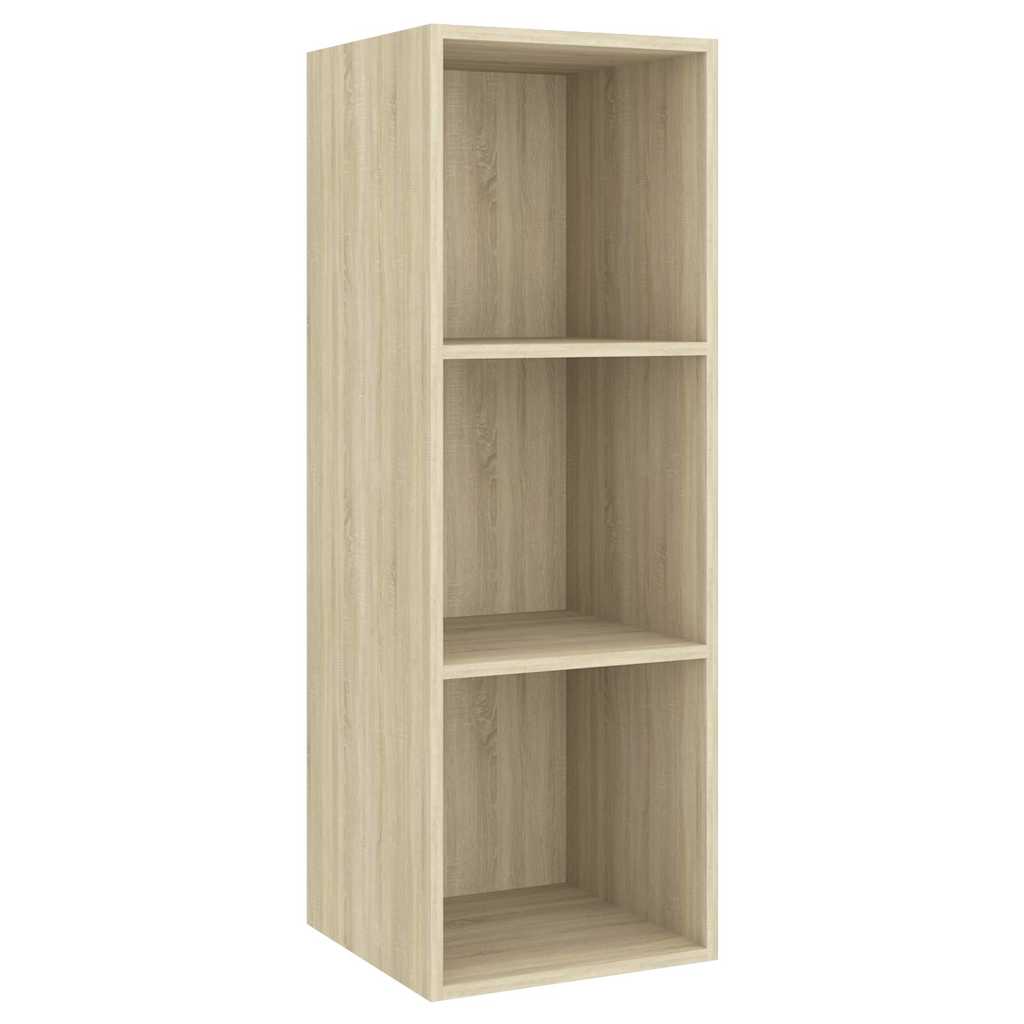 Mobile TV a Parete 4 pz Rovere Sonoma in Legno Multistrato