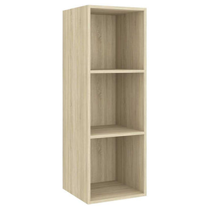Mobile TV a Parete 4 pz Rovere Sonoma in Legno Multistrato