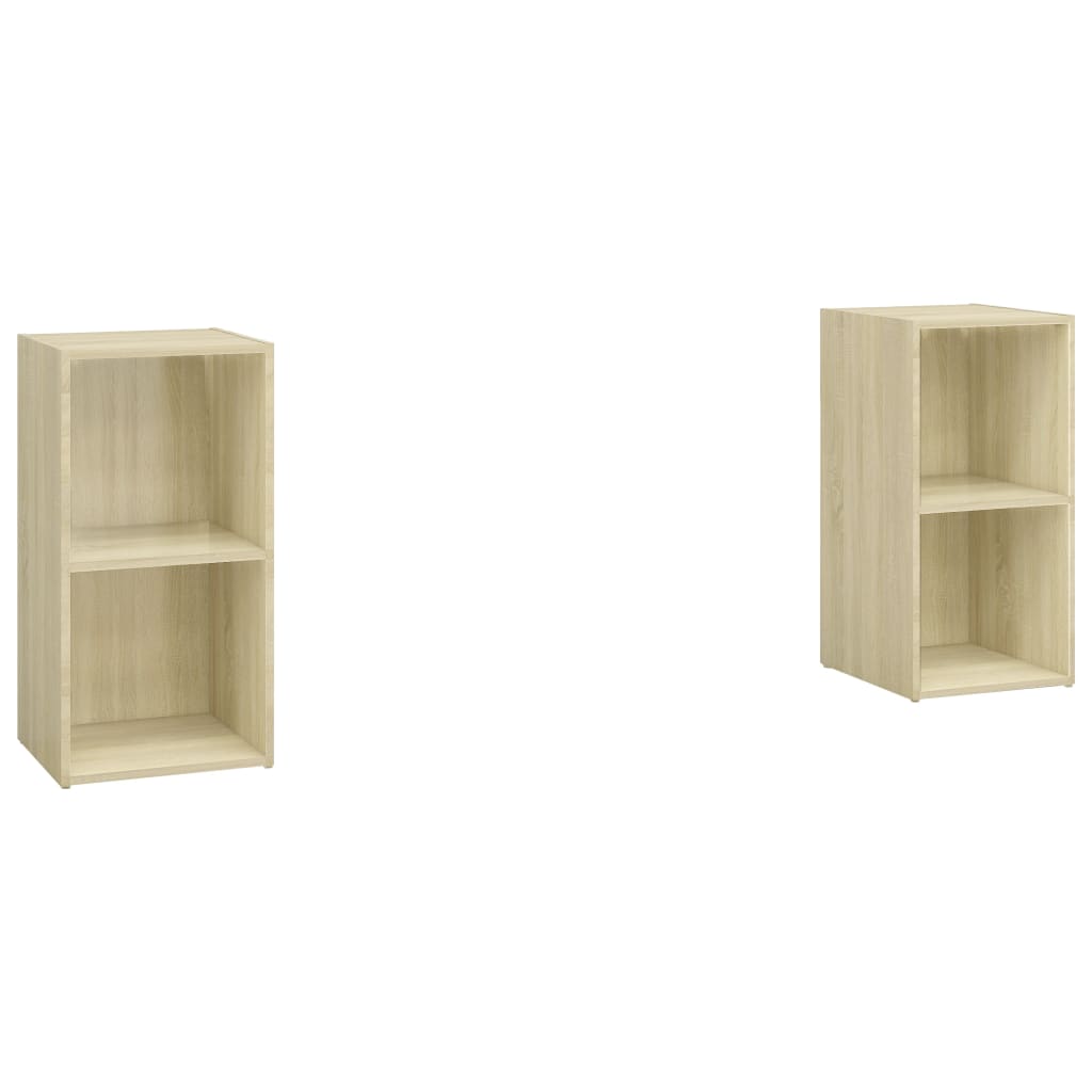 Mobili TV 2 pz Rovere Sonoma 72x35x36,5 cm in Legno Multistrato - homemem39