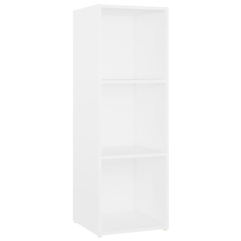 Mobili TV 2 pz Bianchi 107x35x37 cm in Legno Multistrato - homemem39