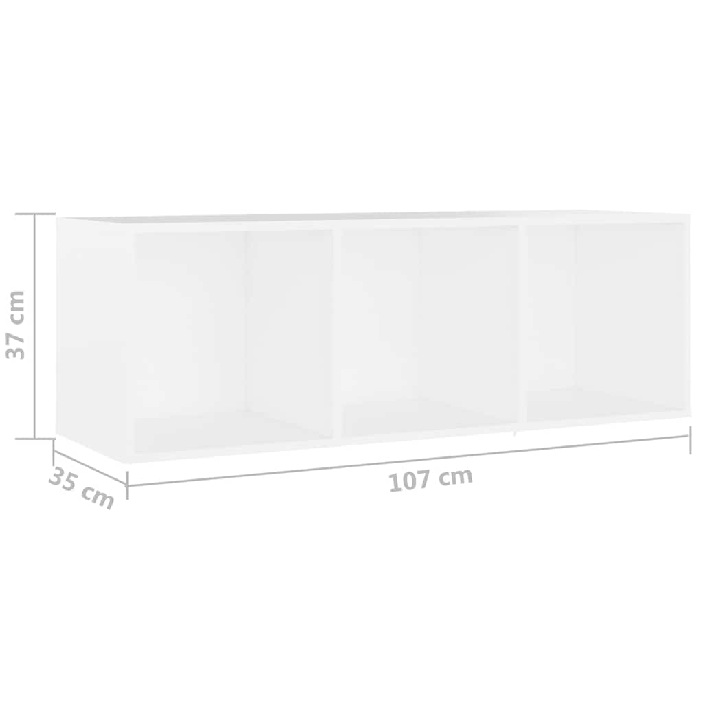 Mobili TV 2 pz Bianchi 107x35x37 cm in Legno Multistrato