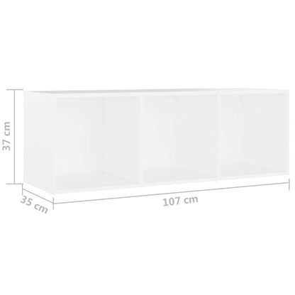Mobili TV 2 pz Bianchi 107x35x37 cm in Legno Multistrato