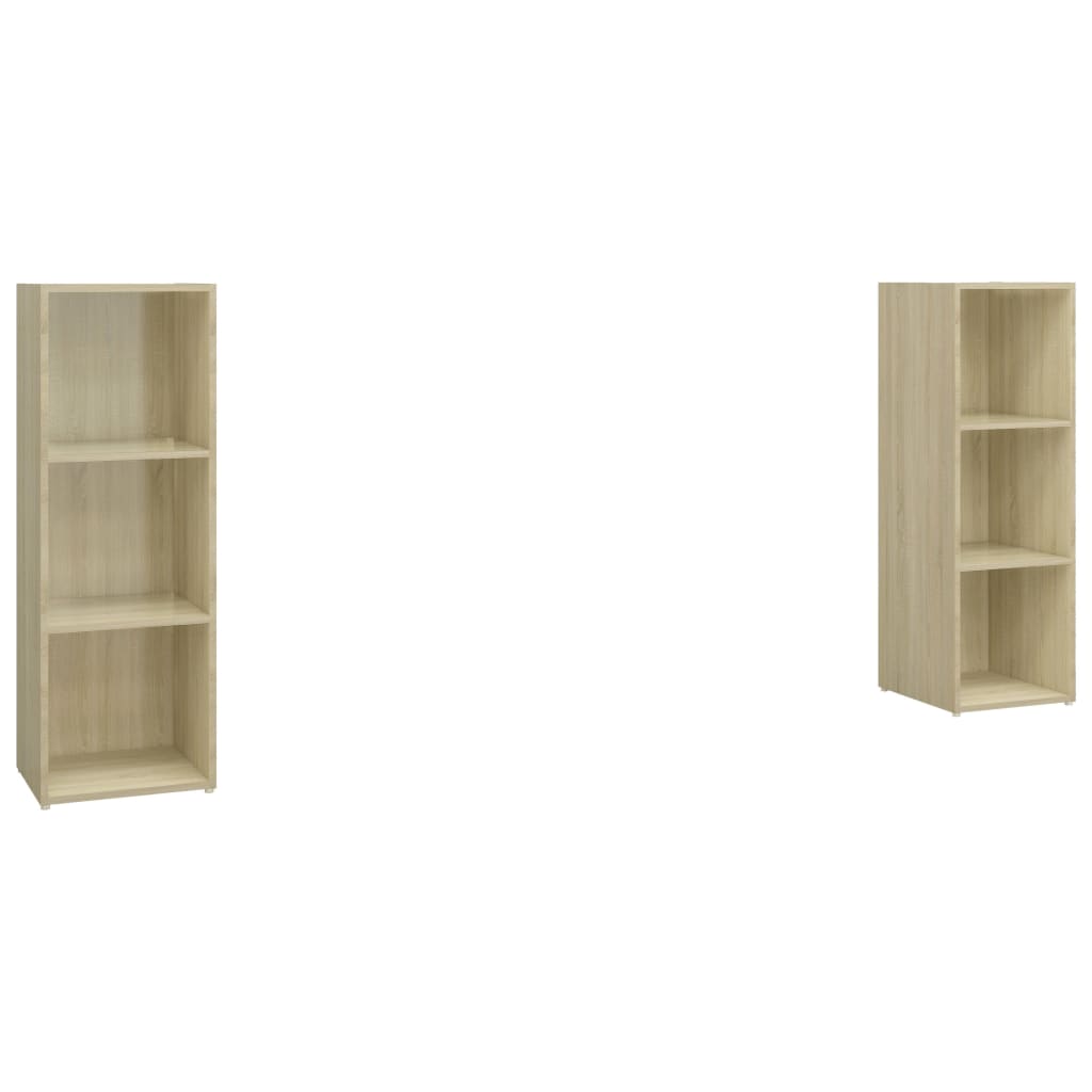 Mobili TV 2 pz Rovere Sonoma 107x35x37 cm in Legno Multistrato - homemem39