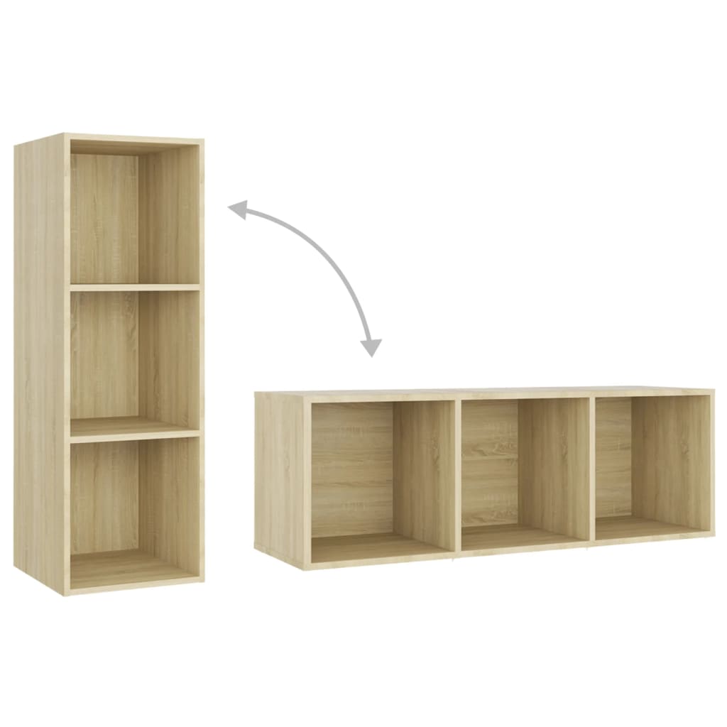 Mobili TV 2 pz Rovere Sonoma 107x35x37 cm in Legno Multistrato - homemem39