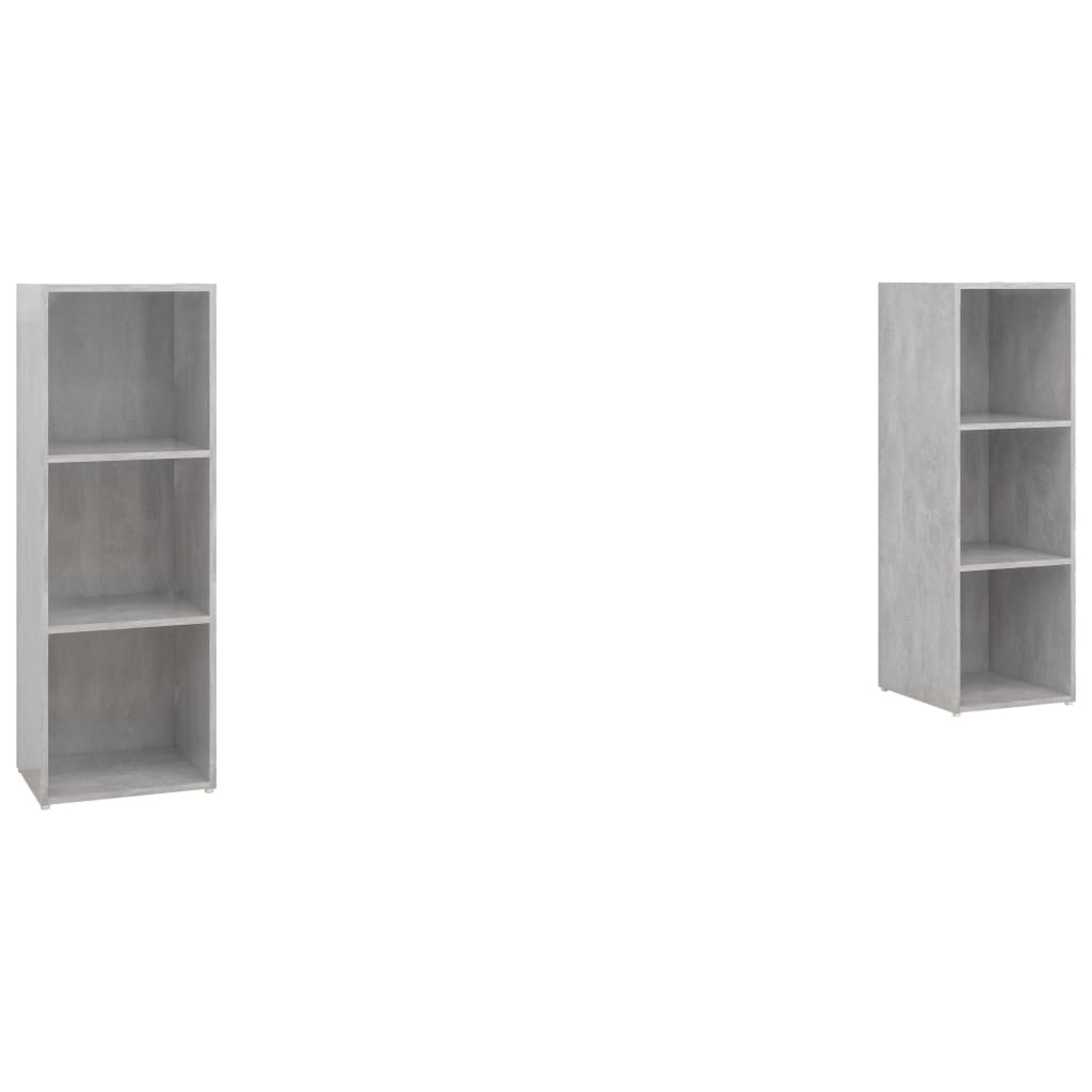 Mobili TV 2 pz Grigio Cemento 107x35x37 cm in Legno Multistrato - homemem39