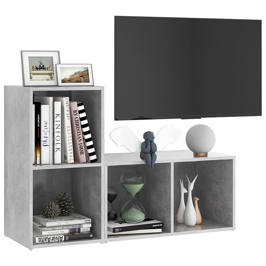 Mobili TV 2 pz Grigio Cemento 72x35x36,5cm in Legno Multistrato - homemem39