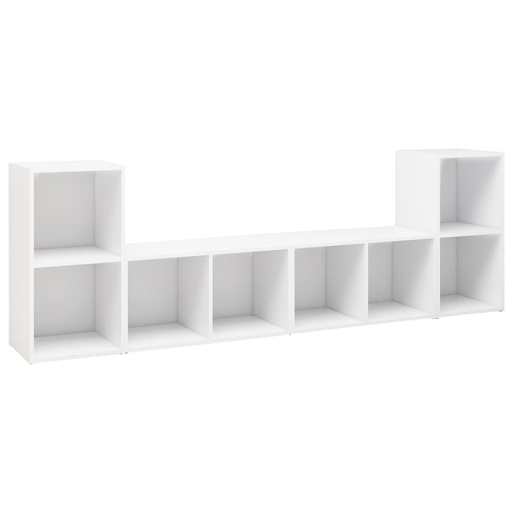 Mobili Porta TV 4 pz Bianco 72x35x36,5 cm in Legno Multistrato - homemem39