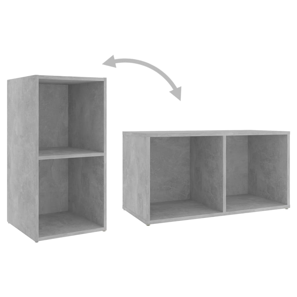 Set Mobile TV 3 pz Grigio Cemento in Legno Multistrato - homemem39