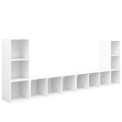 Mobili TV 4 pz Bianchi 107x35x37 cm in Legno Multistrato - homemem39