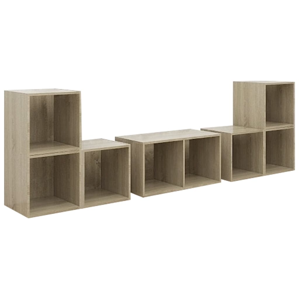 Set Mobile TV 6 pz Rovere Sonoma in Legno Multistrato - homemem39
