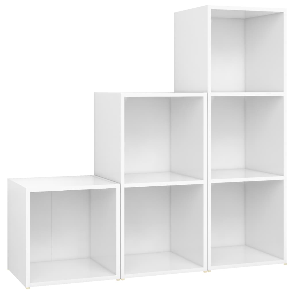 Set Mobili Porta TV 3 pz Bianco in Legno Multistrato - homemem39