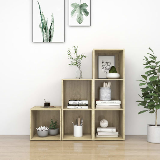 Set Mobile TV 3 pz Rovere Sonoma in Legno Multistrato - homemem39