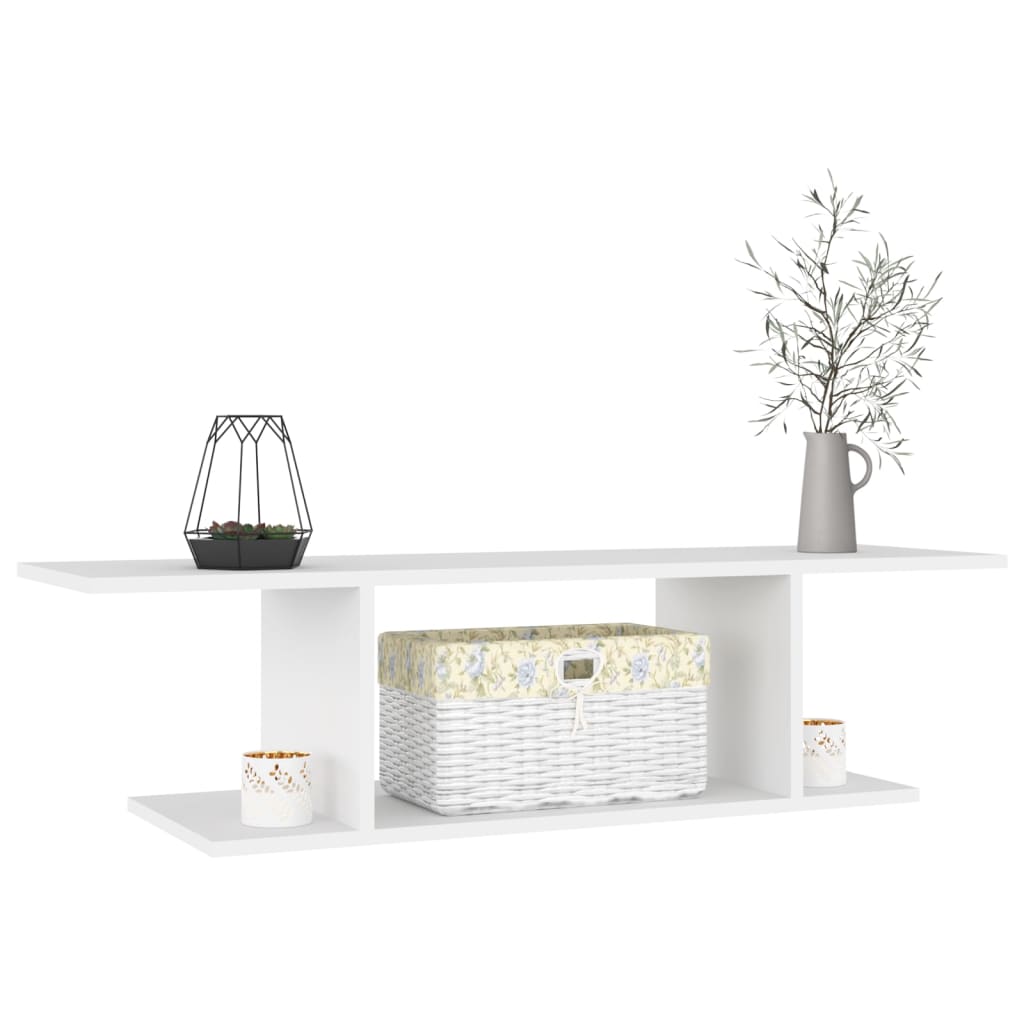 Mobile Porta TV a Parete Bianco 103x30x26,5 cm - homemem39