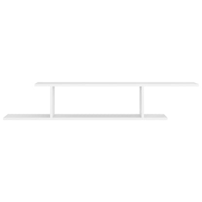 Scaffale TV Parete Rovere Bianco 125x18x23 cm Legno Multistrato | homemem39