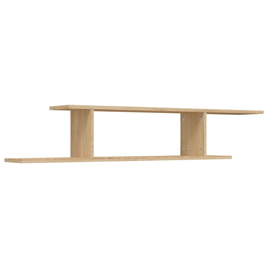 Scaffale TV Parete Rovere Sonoma 125x18x23 cm Legno Multistrato | homemem39