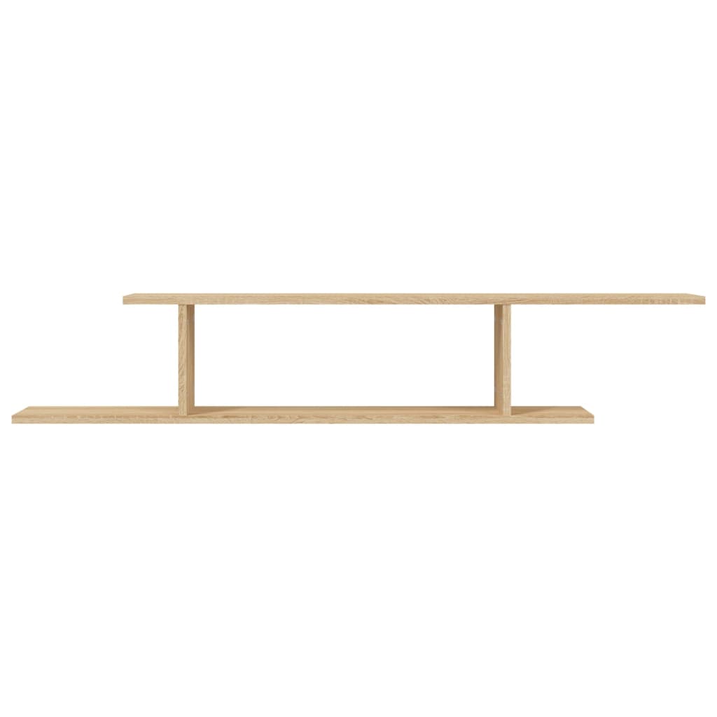 Scaffale TV Parete Rovere Sonoma 125x18x23 cm Legno Multistrato | homemem39