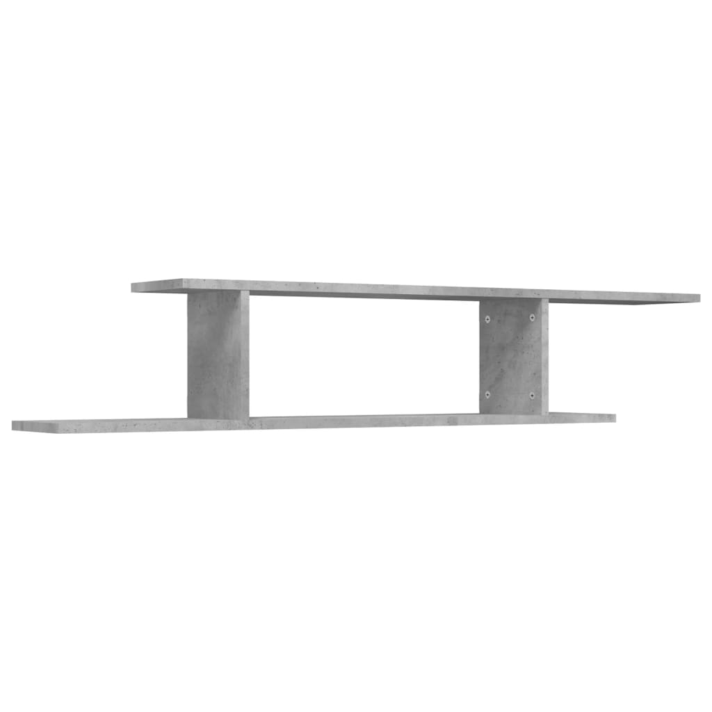 Scaffale TV Parete Grigio Cemento 125x18x23cm Legno Multistrato | homemem39