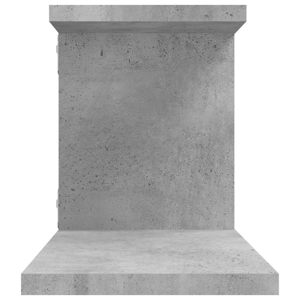 Scaffale TV Parete Grigio Cemento 125x18x23cm Legno Multistrato | homemem39
