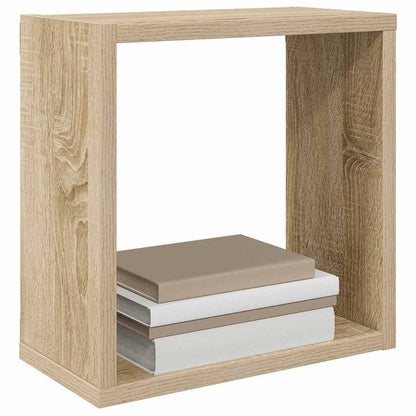 Mensole a Cubo 2 pz Rovere Sonoma 30x15x30 cm