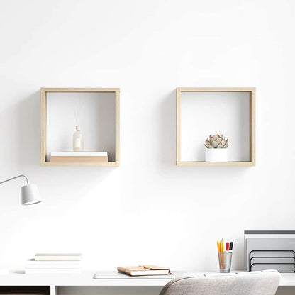 Mensole a Cubo 2 pz Rovere Sonoma 30x15x30 cm | homemem39