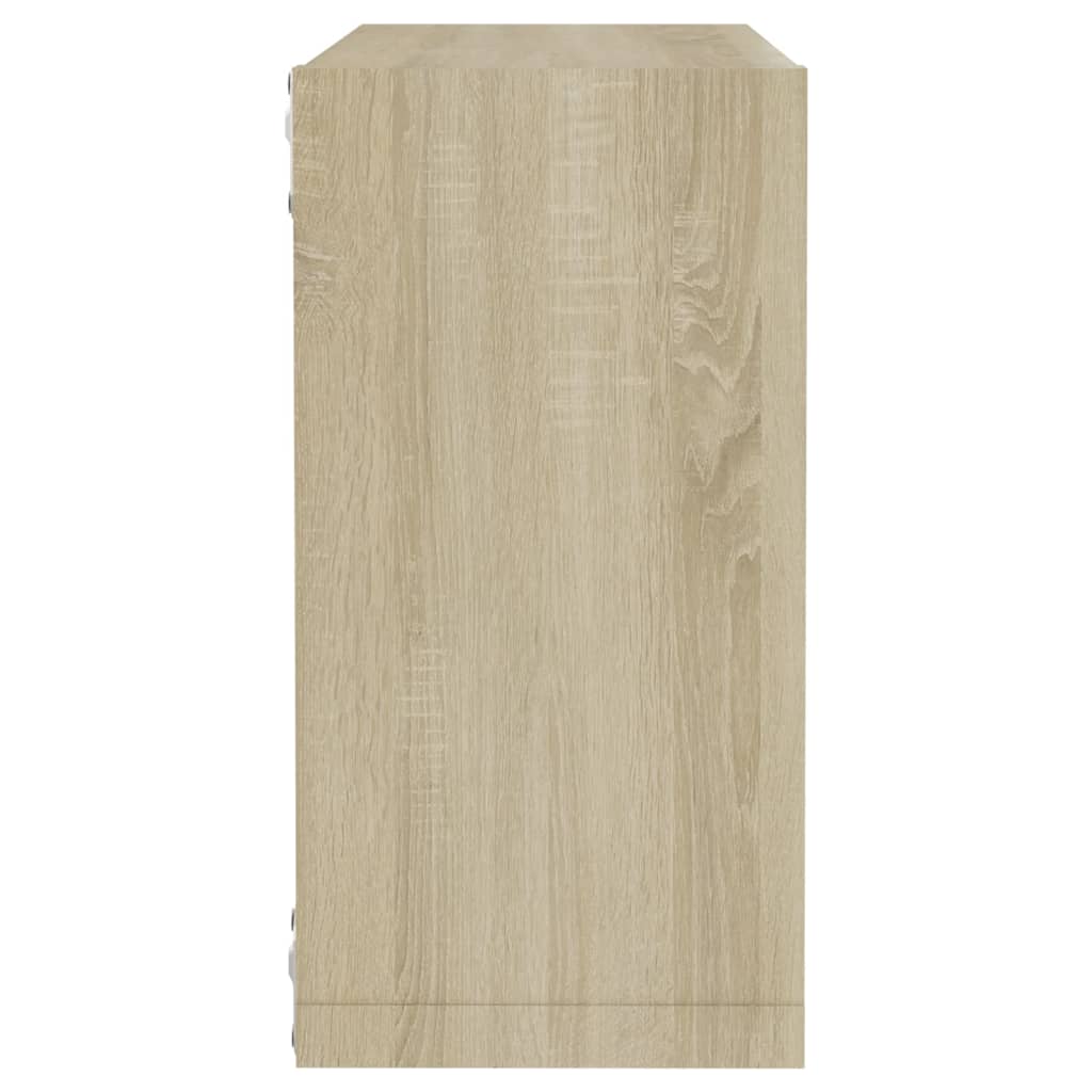 Mensole a Cubo 6 pz Rovere Sonoma 30x15x30 cm