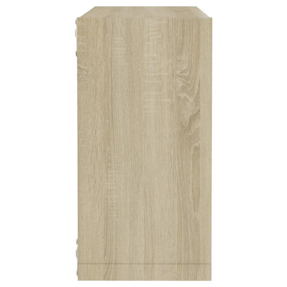 Mensole a Cubo 6 pz Rovere Sonoma 30x15x30 cm