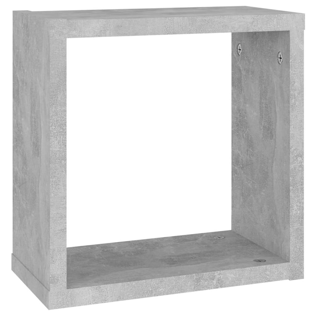 Mensole Parete a Cubo 6 pz Grigio Cemento 30x15x30 cm