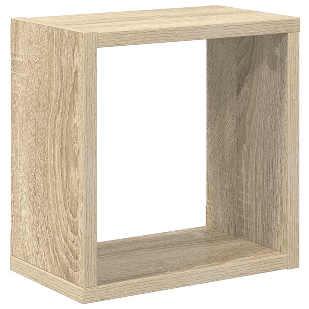 Mensole Parete a Cubo 2 pz Rovere Sonoma 26x15x26 cm | homemem39