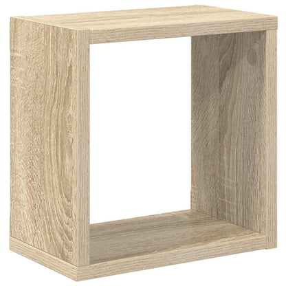 Mensole a Cubo 4 pz Rovere Sonoma 26x15x26 cm | homemem39
