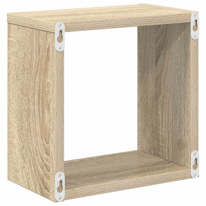 Mensole a Cubo 4 pz Rovere Sonoma 26x15x26 cm | homemem39